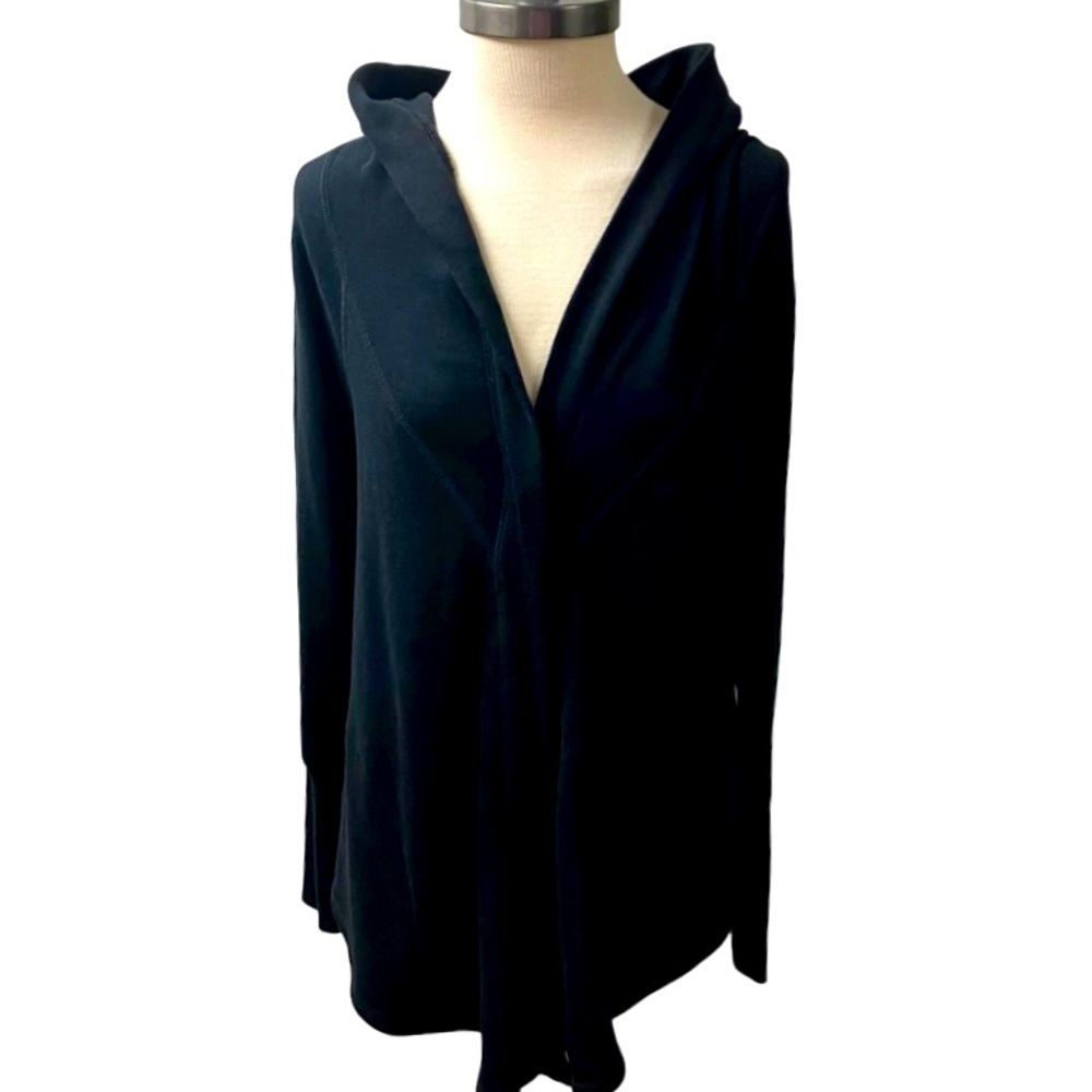 BYZELLA Fleece Hooded Jacket Thumb hole Sleeves SZ XS Athletic Stretch Pockets
